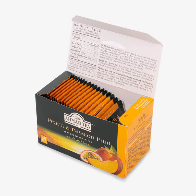 6 Packs of 20 Teabags - Open box on side