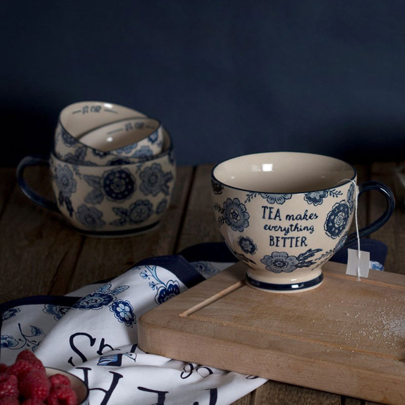  Sass & Belle Blue Willow Floral Mug - Table 2