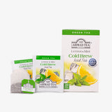 Lemon & Mint Cold Brew Iced Tea 20 Teabags - Box, envelopes and teabag