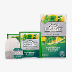 Peppermint & Lemon 20 Teabags - Box, envelopes and teabag