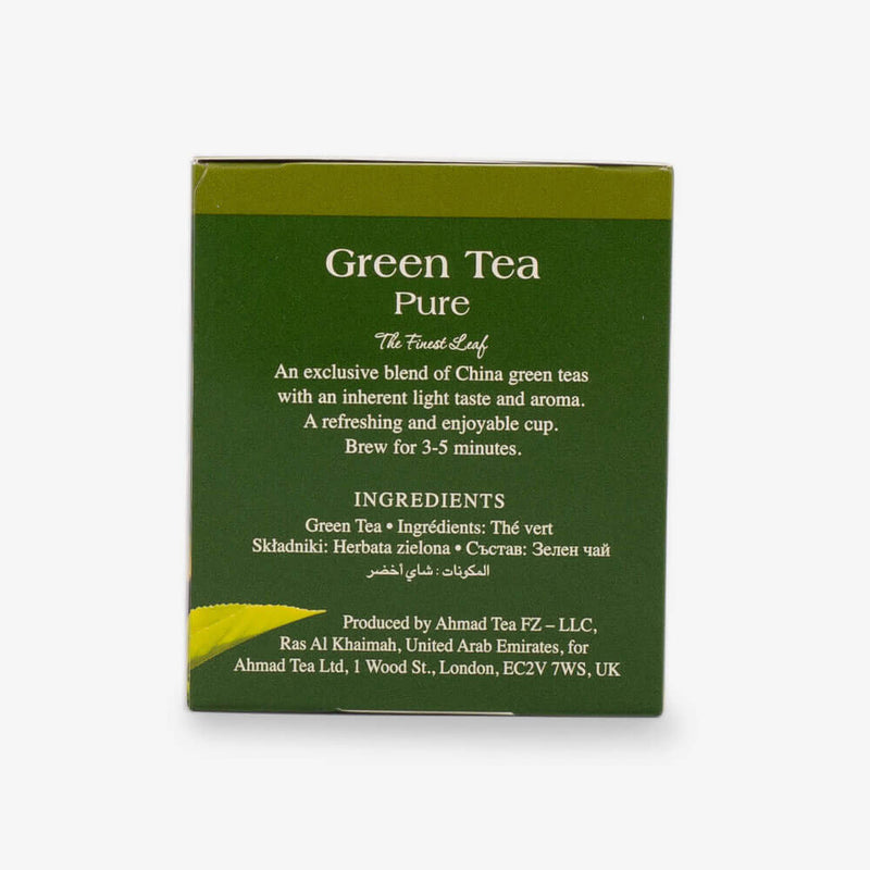Tea Chest Four Caddy - Side of Green Tea Pure box