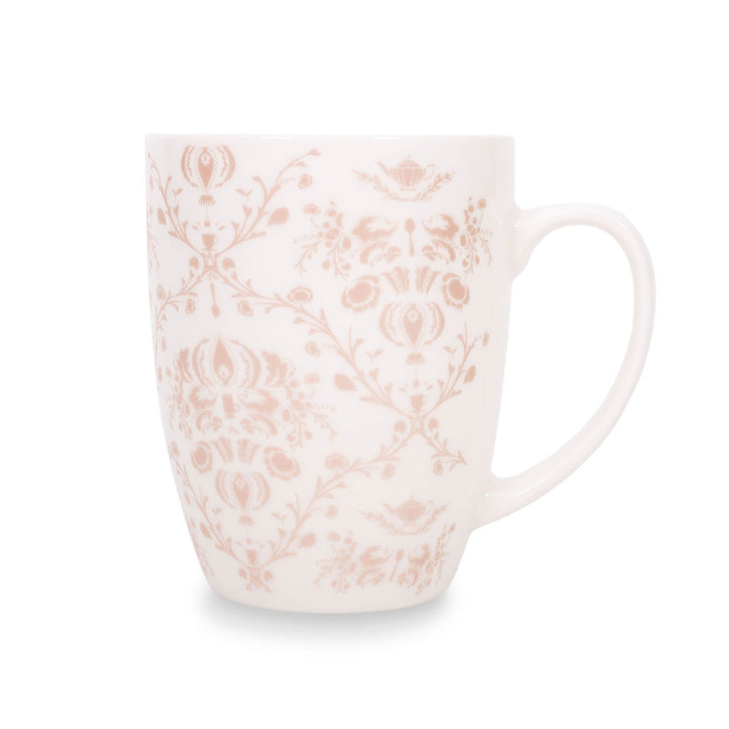 Ahmad Tea Porcelain Floral Mug in Rose Gold