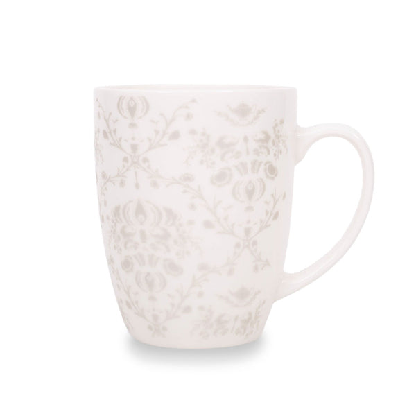 Ahmad Tea Porcelain Floral Mug in Silver
