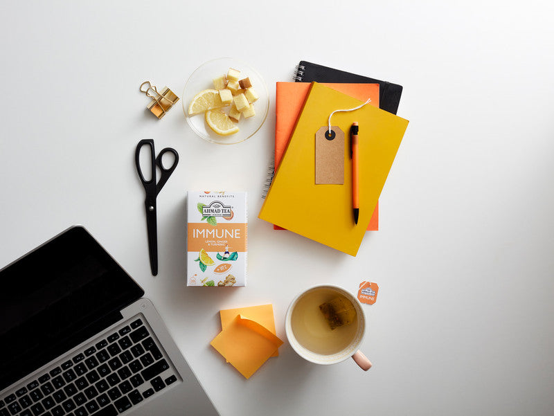 Lemon, Ginger & Turmeric "Immune" Infusion 20 Teabags - Lifestyle image