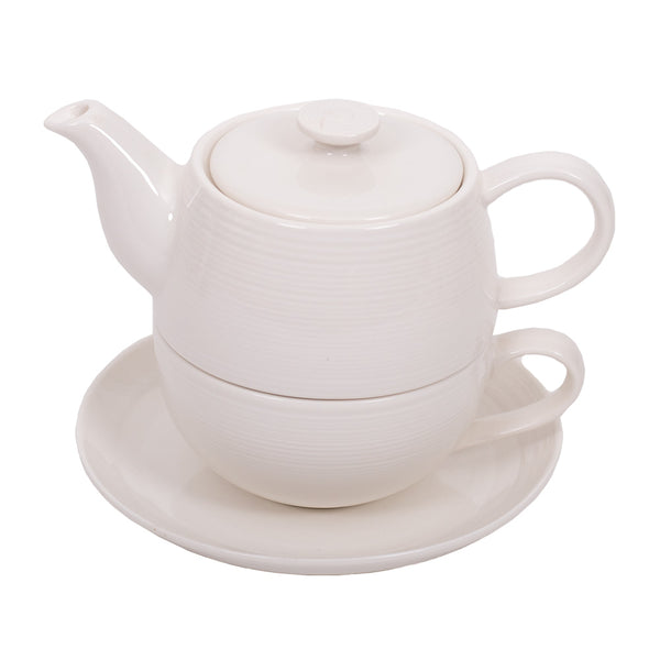 Ahmad Tea White Ceramic ‘Tea For One’ Tea Se