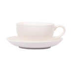 Ahmad Tea White Ceramic Teacup & Saucer - Front of teacup & saucer