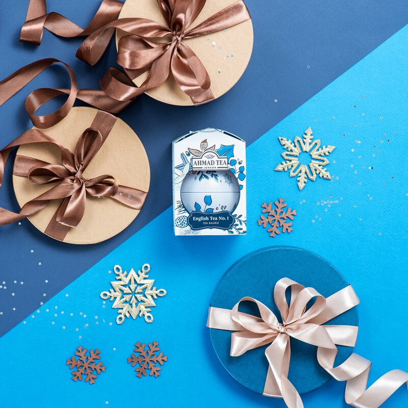 Twilight Christmas Tea Bauble - 30g Loose English Tea No. 1 Tea in White