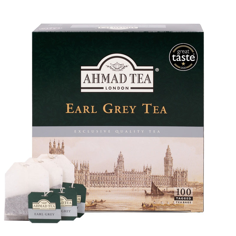 Ahmad Tea  Earl Grey Tea 100 Teabags - Box and teabags