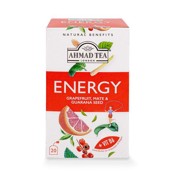 Grapefruit, Mate & Guarana Seed "Energy" Infusion 20 Teabags - Front of box