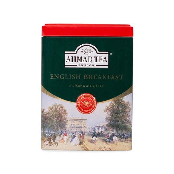 Ahmad Tea English Breakfast 100g Loose Leaf Caddy from English Scene Collection - Front of caddy