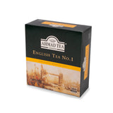Ahmad Tea English Tea No. 1 100 Tagged Teabags - Side angle of box