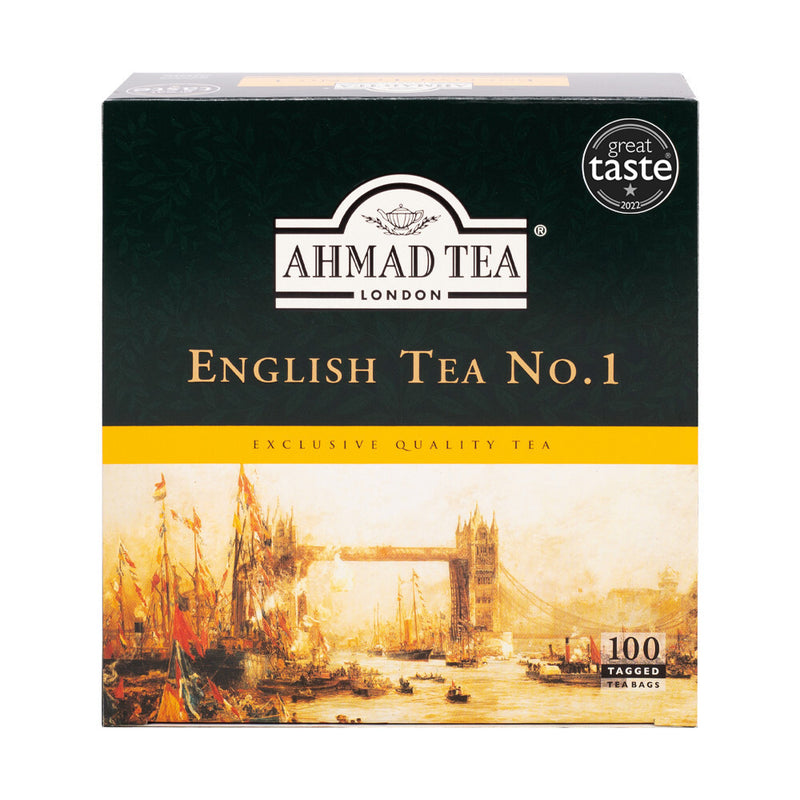Ahmad Tea English Tea No. 1 100 Tagged Teabags - Front of box