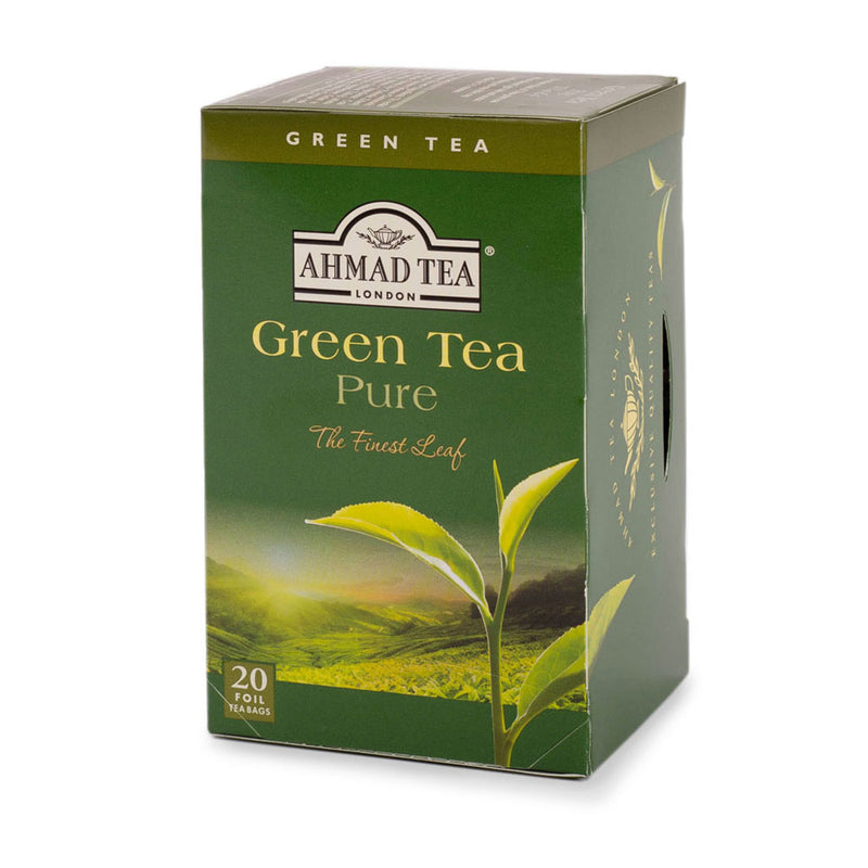 Green Tea Pure 20 Teabags - Side angle of box