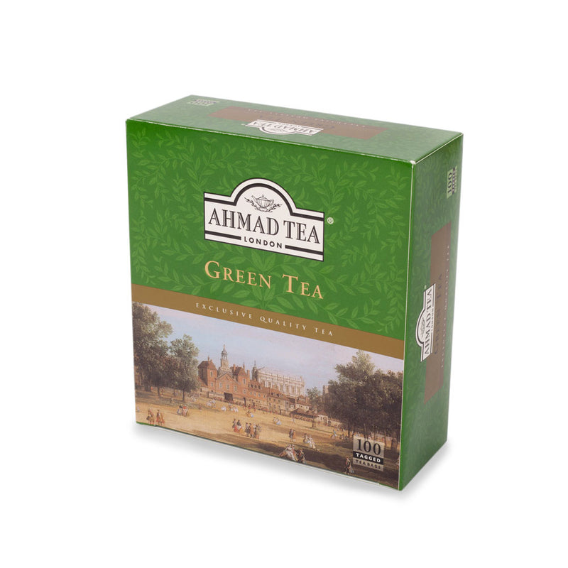 Green Tea 100 Teabags - Side angle of box
