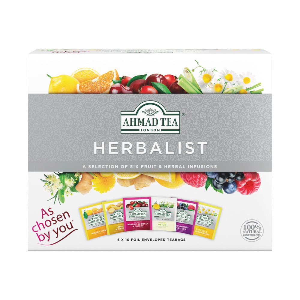Ahmad TEa Herbalist Selection of 6 Fruit & Herb Infusions - 60 Teabags