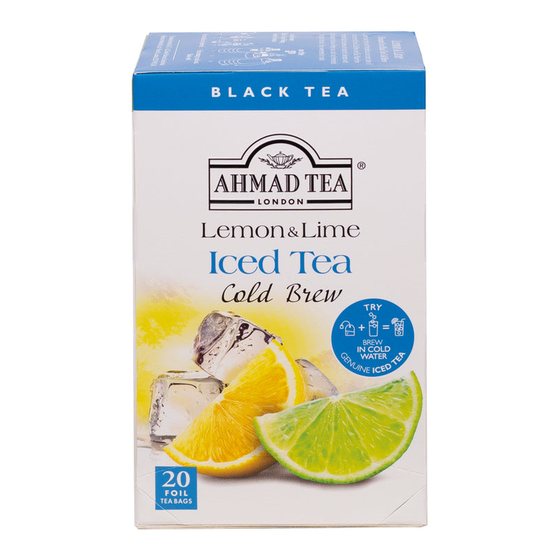Lemon & Lime Iced Tea Cold Brew 20 Teabags - Front of box