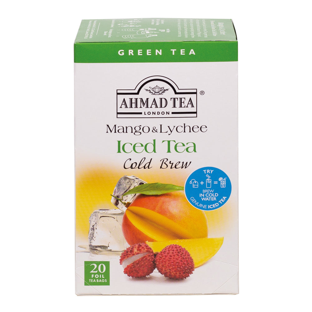 Mango & Lychee Iced Tea Cold Brew 20 Teabags - Front of box