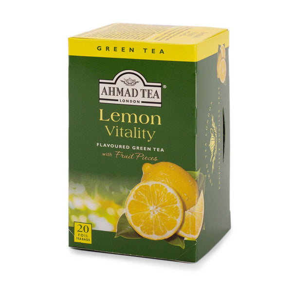 Lemon Vitality 20 Teabags - Side angle of box