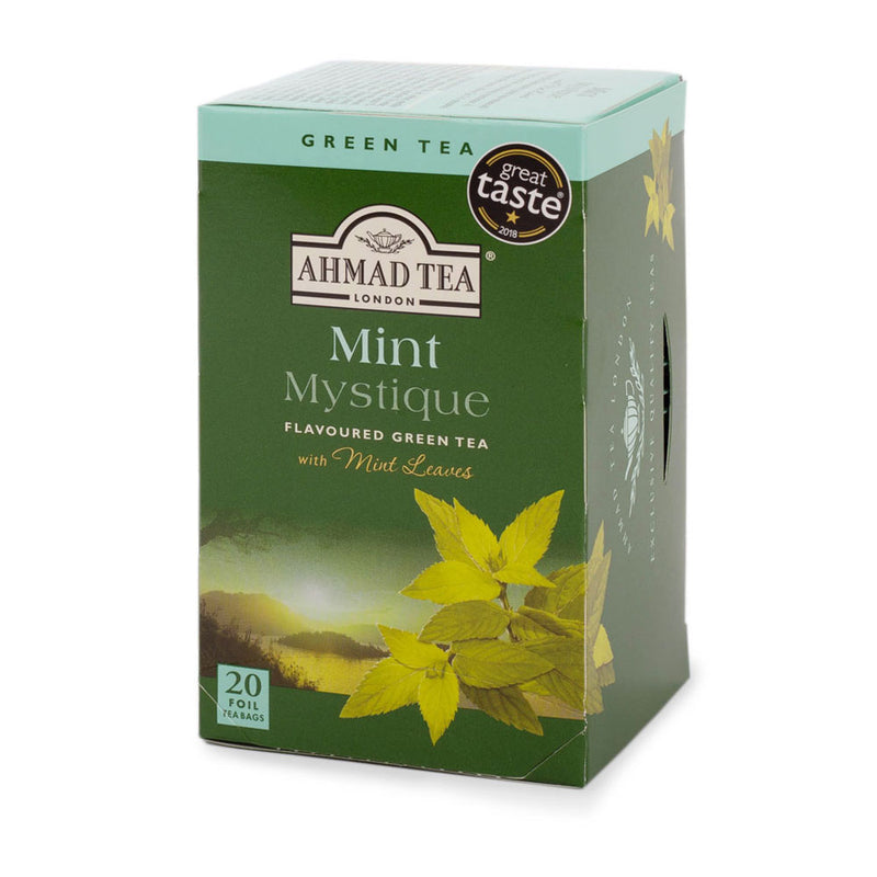 Mint Mystique 20 Teabags - Side angle of box