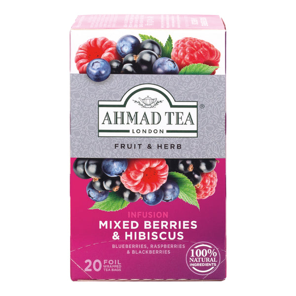 Mixed Berries & Hibiscus Teabags | Fruit & Herbal Infusion | Ahmad Tea