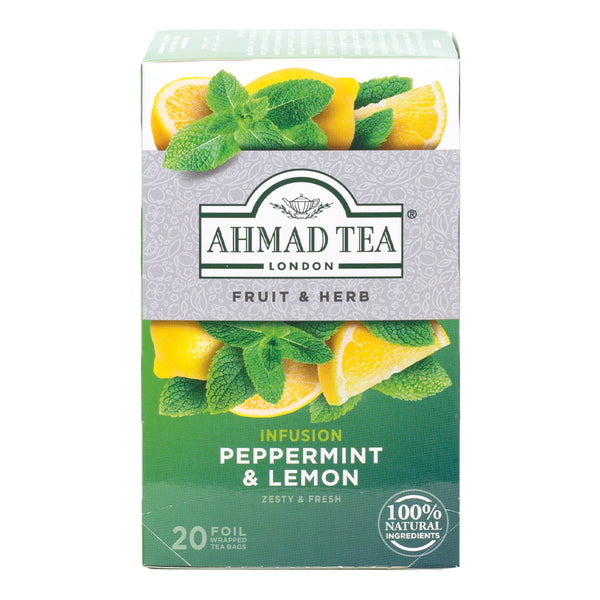 Peppermint & Lemon 20 Teabags - Front of box
