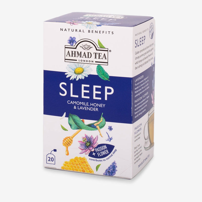 Camomile, Honey & Lavender "Sleep" Infusion  20 Teabags - Side angle of box
