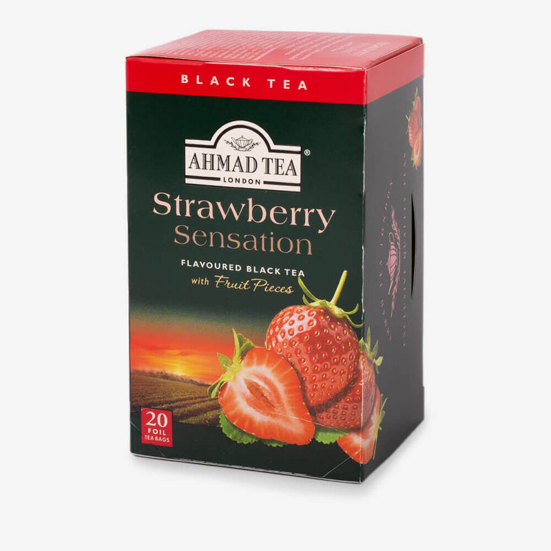 Strawberry Sensation Fruit Black Tea - 6 Packs of 20 Teabags (S&S)