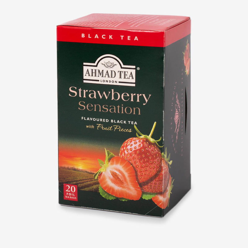 Strawberry Sensation 20 Teabags -  Side angle of box