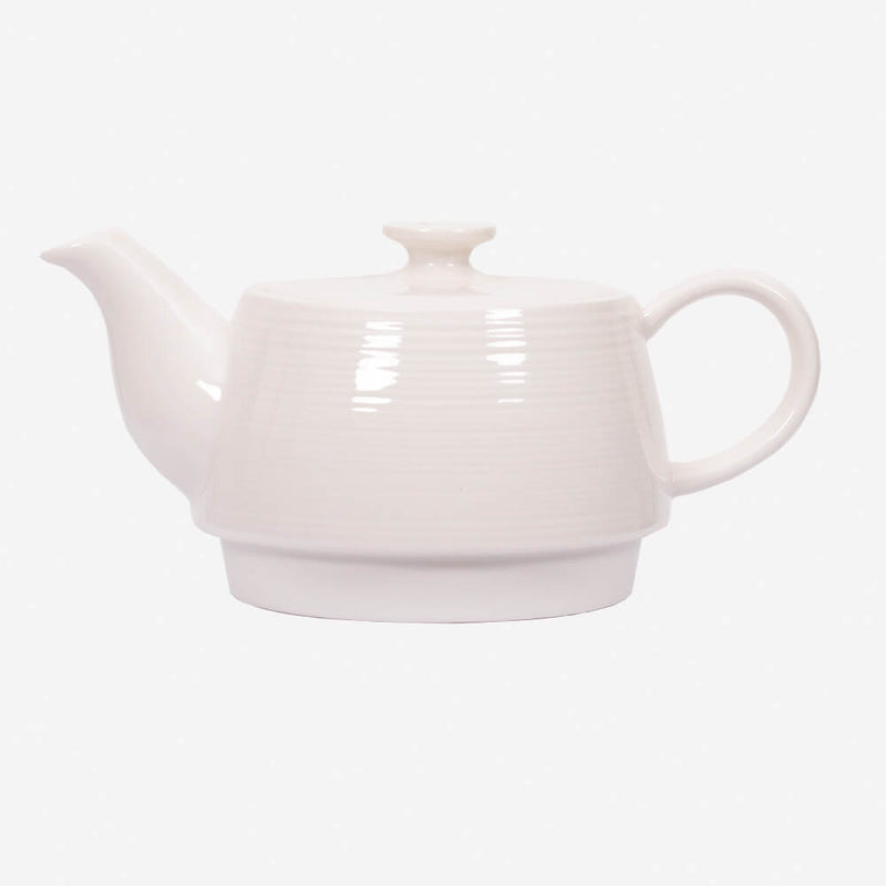 Ahmad Tea White Ceramic Teapot for One - Front of Teapot