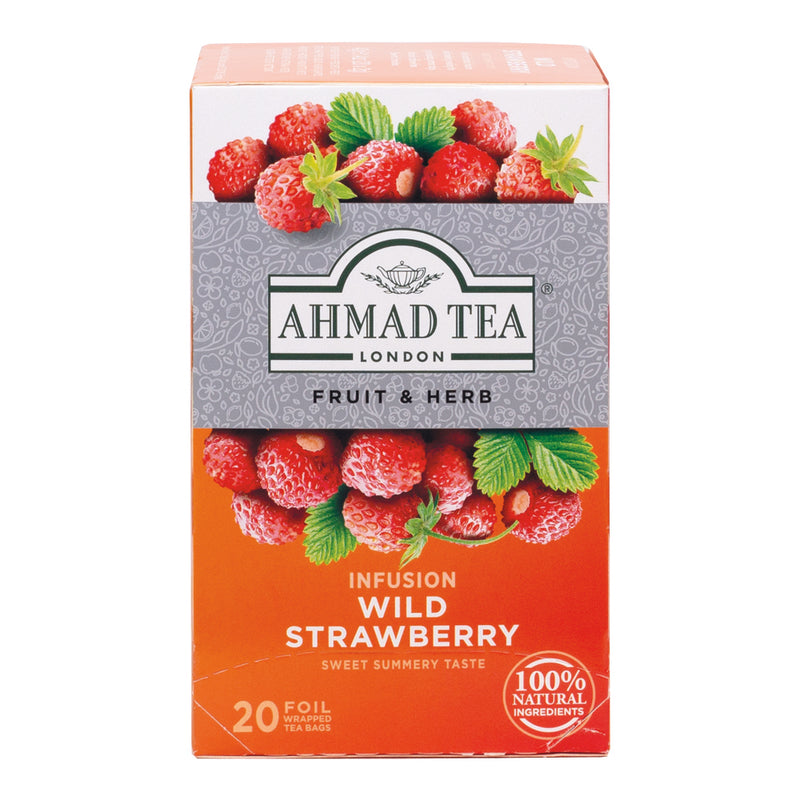 Wild Strawberry 20 Teabags - Front of box