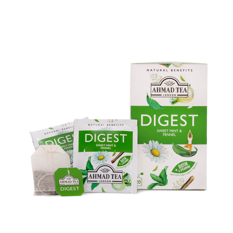 Sweet Mint & Fennel "Digest" Infusion 20 Teabags - Box, envelopes and teabag