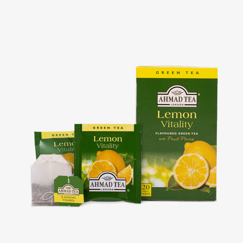Lemon Vitality 20 Teabags - Box, envelopes and teabag