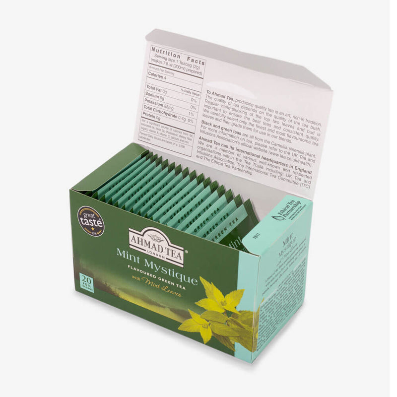 6 Packs of 20 Teabags - Open box on side