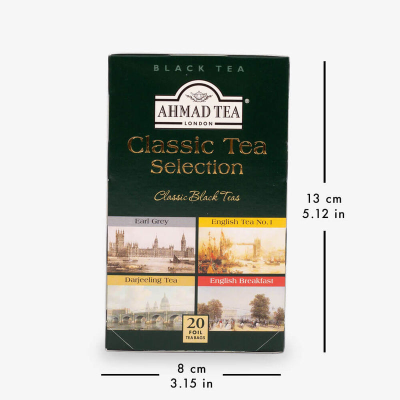 6 Packs of 20 Teabags - Box with dimensions