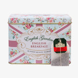 English Breakfast Tea in English Garden Caddy - Caddy and teabag