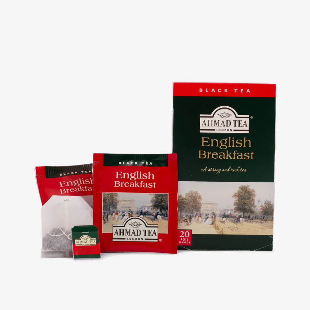 Ahmad Tea English Breakfast 20 Teabags - Box, envelope and teabags