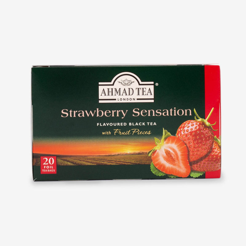 Strawberry Sensation Fruit Black Tea - 6 Packs of 20 Foil Teabags (S&S)