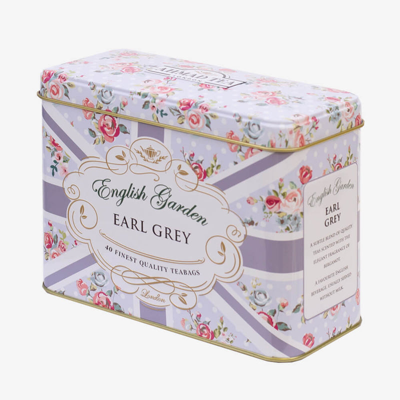 Earl Grey Tea in English Garden Caddy - Side angle of caddy
