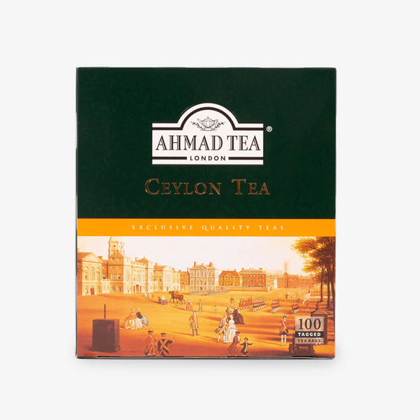 Ahmad Tea Ceylon Tea 100 Teabags - Front of box