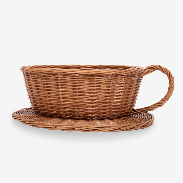 Wicker Teacup Basket (Large) - Front of basket