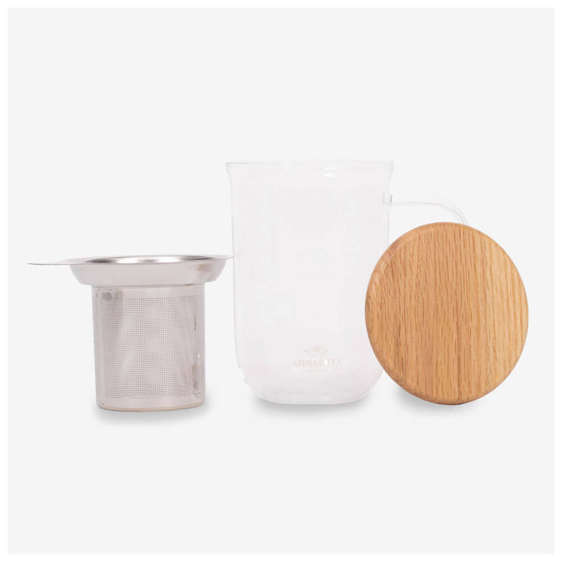 Viva Scandinavia Minima Balance Glass Teacup - Teacup, infuser and lid