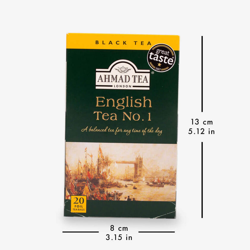 6 Packs of 20 Teabags - Box with dimensions