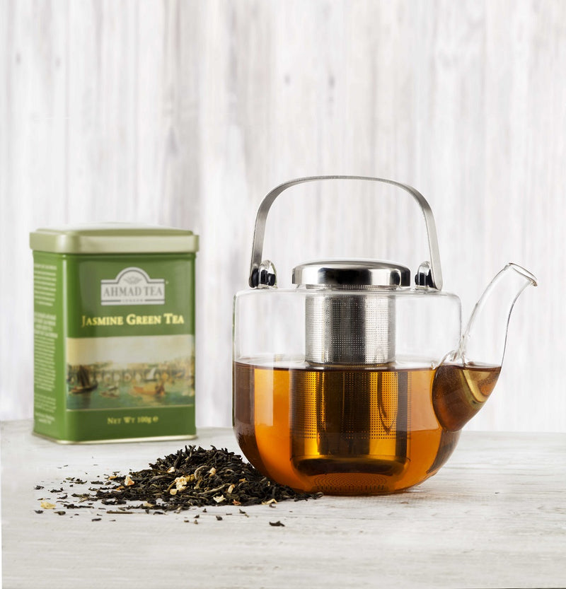 Viva Scandinavia Björn Glass Infuser Teapot - Teapot with caddy and loose tea