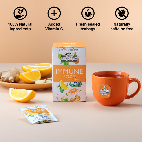Lemon, Ginger & Turmeric "Immune" Infusion 20 Teabags - Key benefits