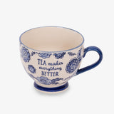  Sass & Belle Blue Willow Floral Mug - Inside of mug